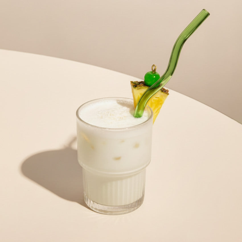 Glass Wavy Straws