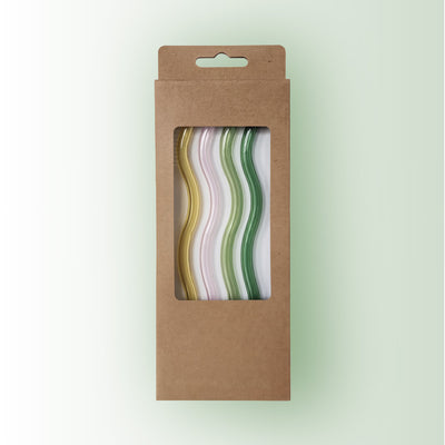 Glass Wavy Straws